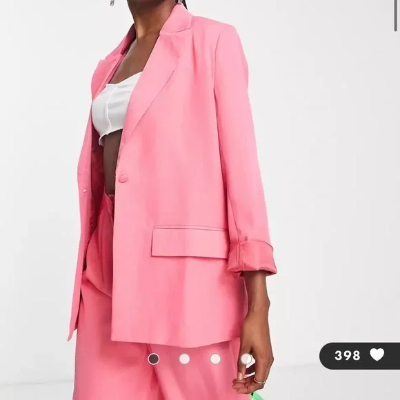 ASOS Jackets Coats Oversized Pink Barbie Blazer Poshmark
